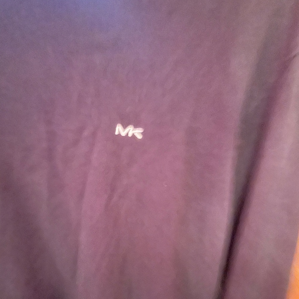 MICHAEL KORS Women’s Size Large Black & White Logo Long Sleeve Tee - Picture 2 of 6